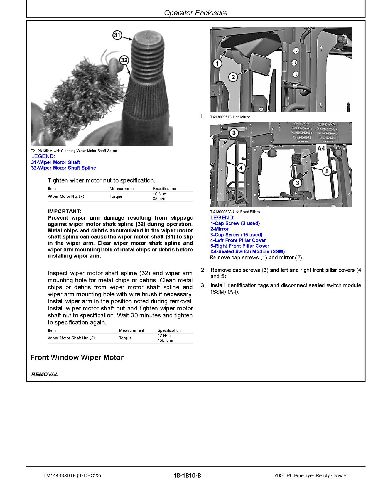 John Deere 700L PL Pipelayer Ready Crawlers Repair Manual TM14433X019 (3)
