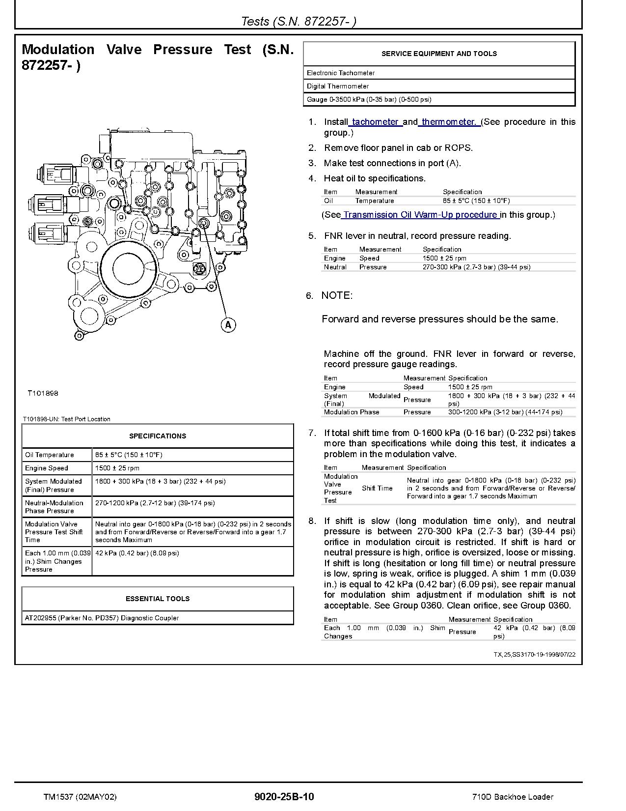 John Deere 710D Backhoe Loaders Operation Test Manual TM1537 (4)