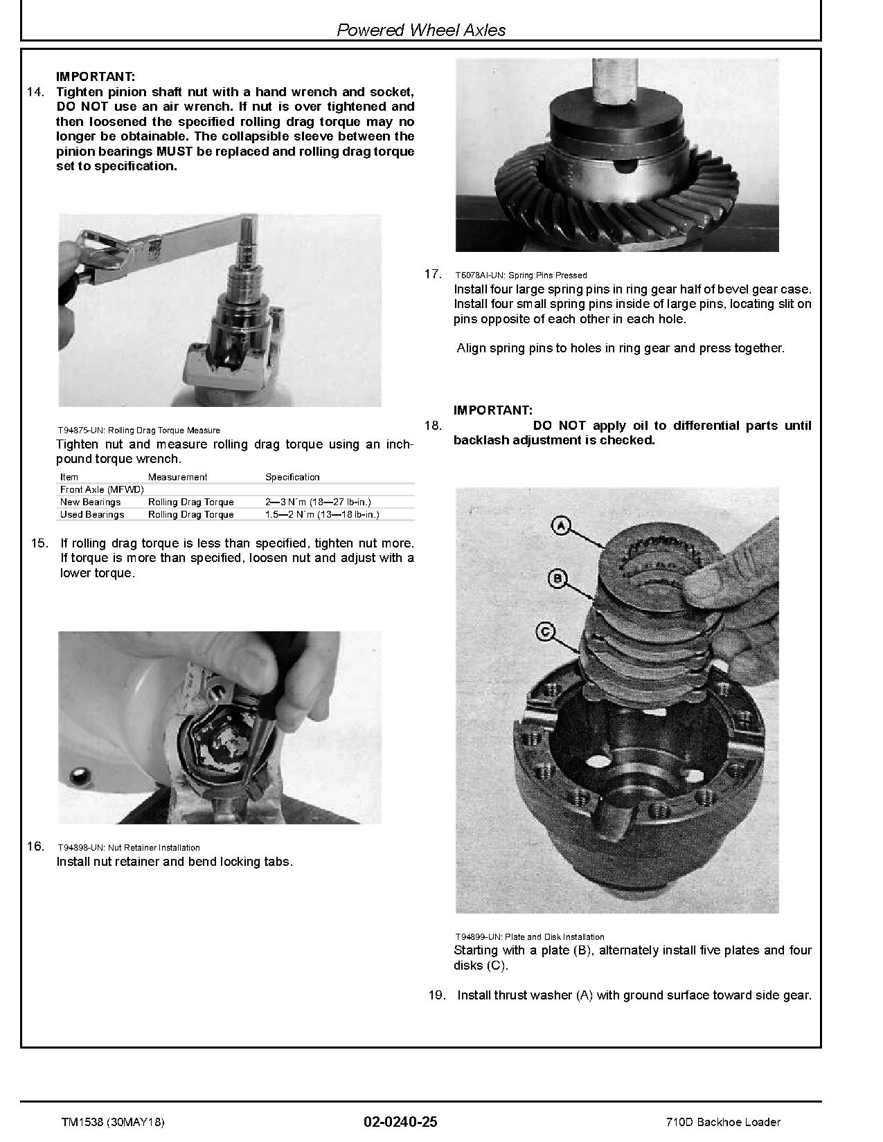 John Deere 710D Backhoe Loaders Repair Manual TM1538 (2)