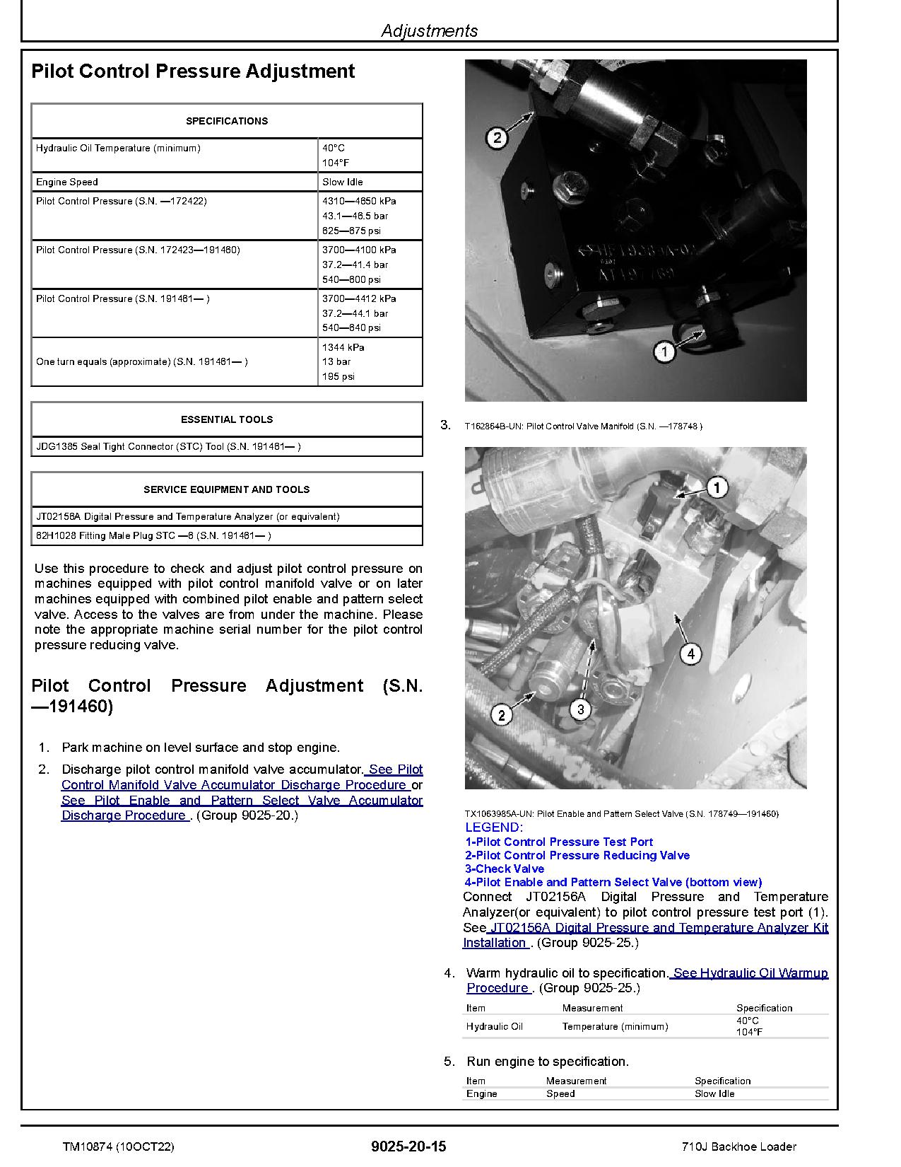 John Deere 710J Backhoe Loaders Operation Test Manual TM10874 (4)