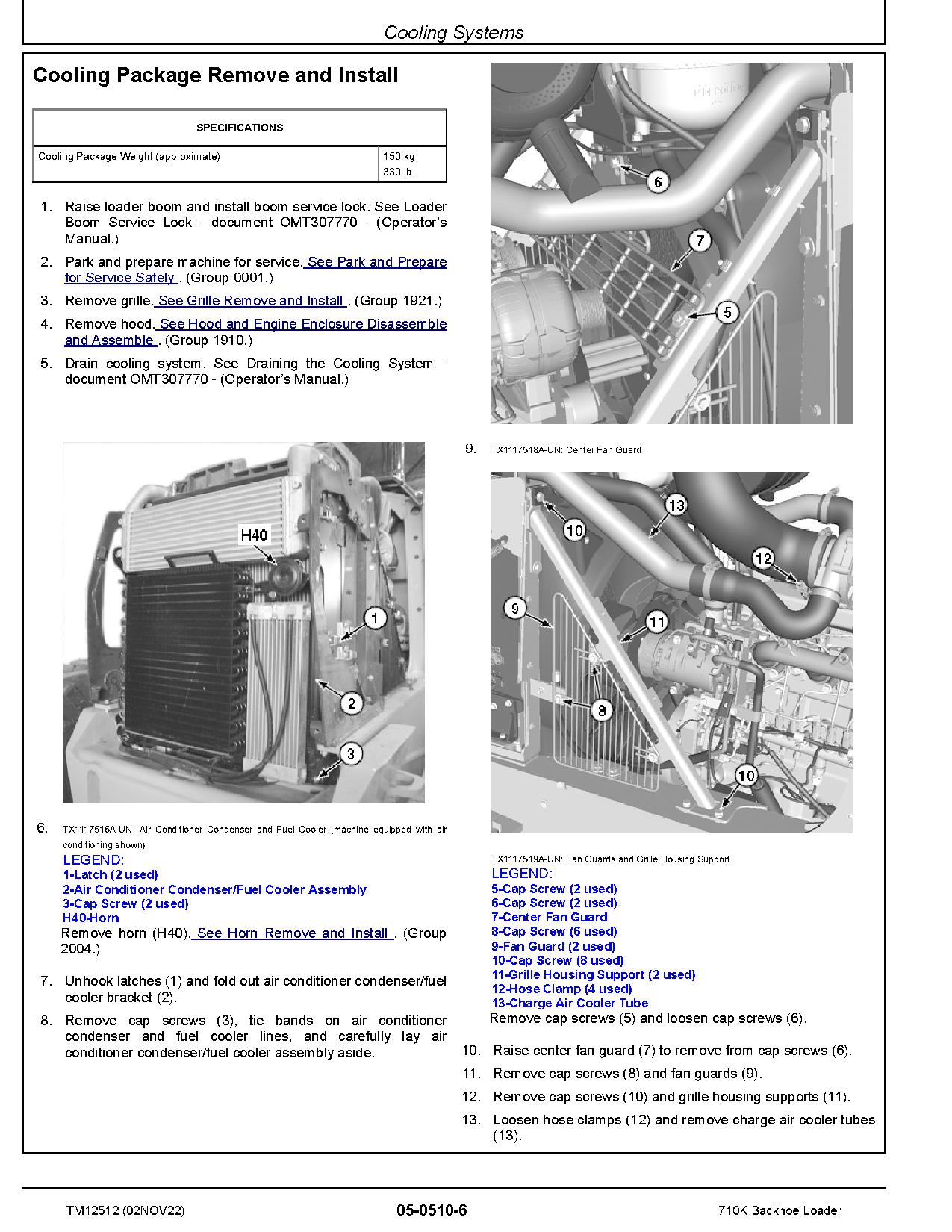 John Deere 710K Backhoe Loaders Repair Manual TM12512 (2)