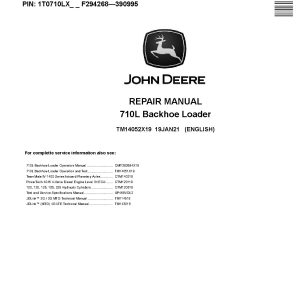 John Deere 710L Backhoe Loaders Repair Manual TM14052X19 (1)