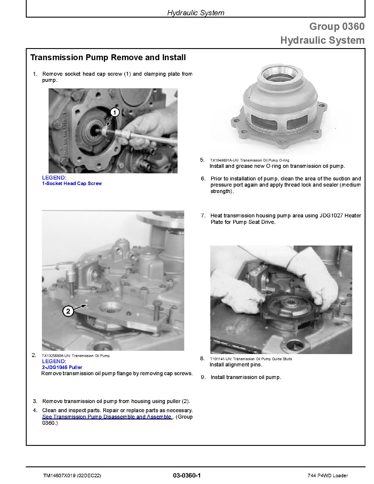 John Deere 744 P Tier 4WD Wheel Loaders Repair Manual TM14607X019 (2)