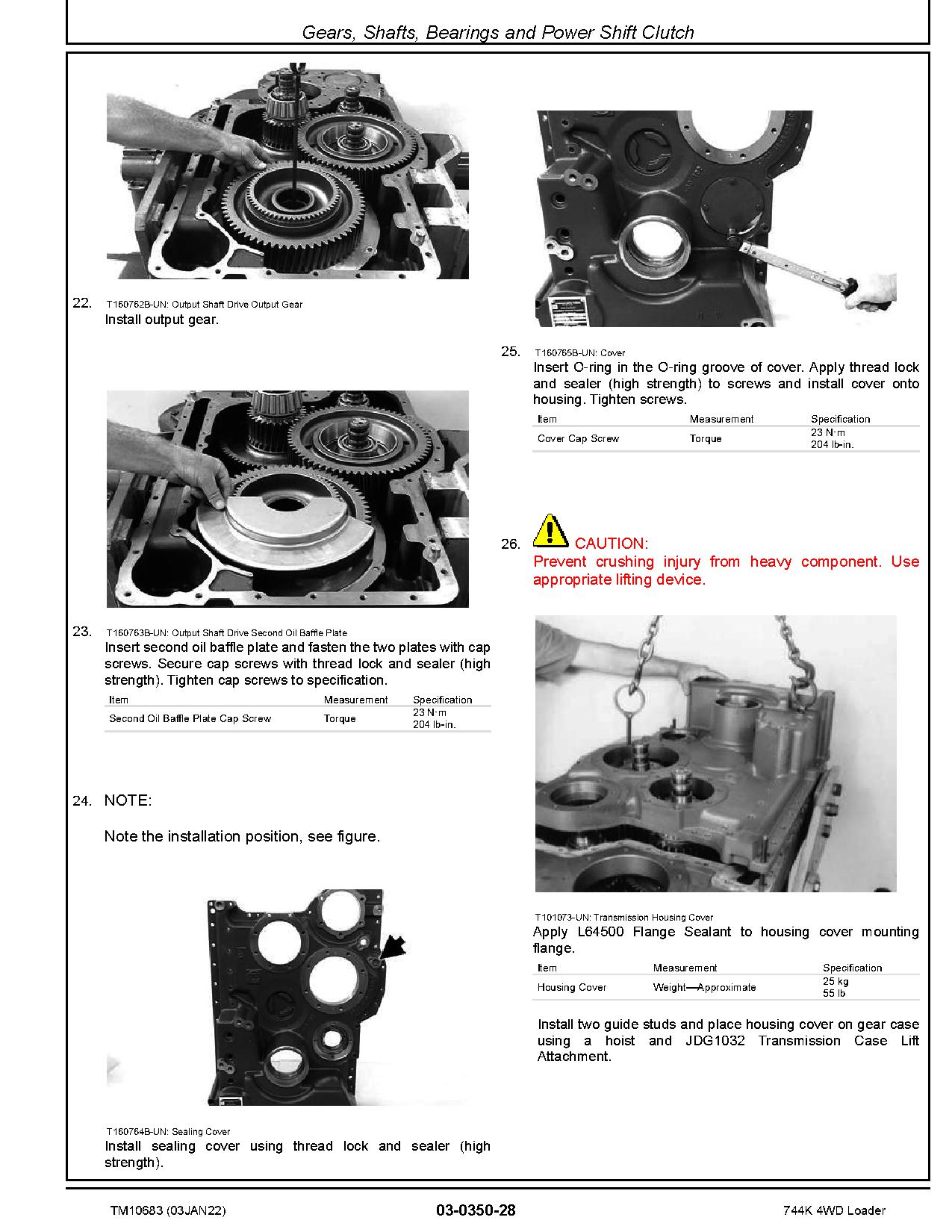 John Deere 744K 4WD Loaders Repair Manual TM10683 (2)