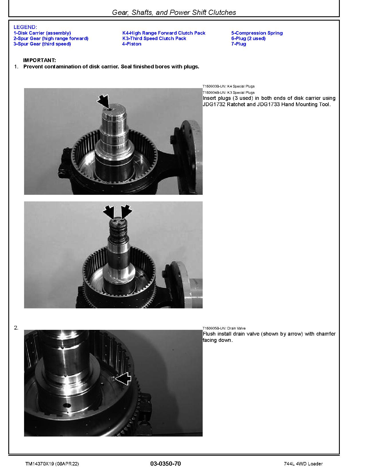 John Deere 744L 4WD Wheel Loaders Repair Manual TM14370X19 (2)