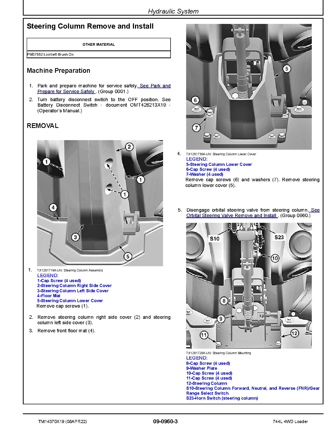 John Deere 744L 4WD Wheel Loaders Repair Manual TM14370X19 (3)
