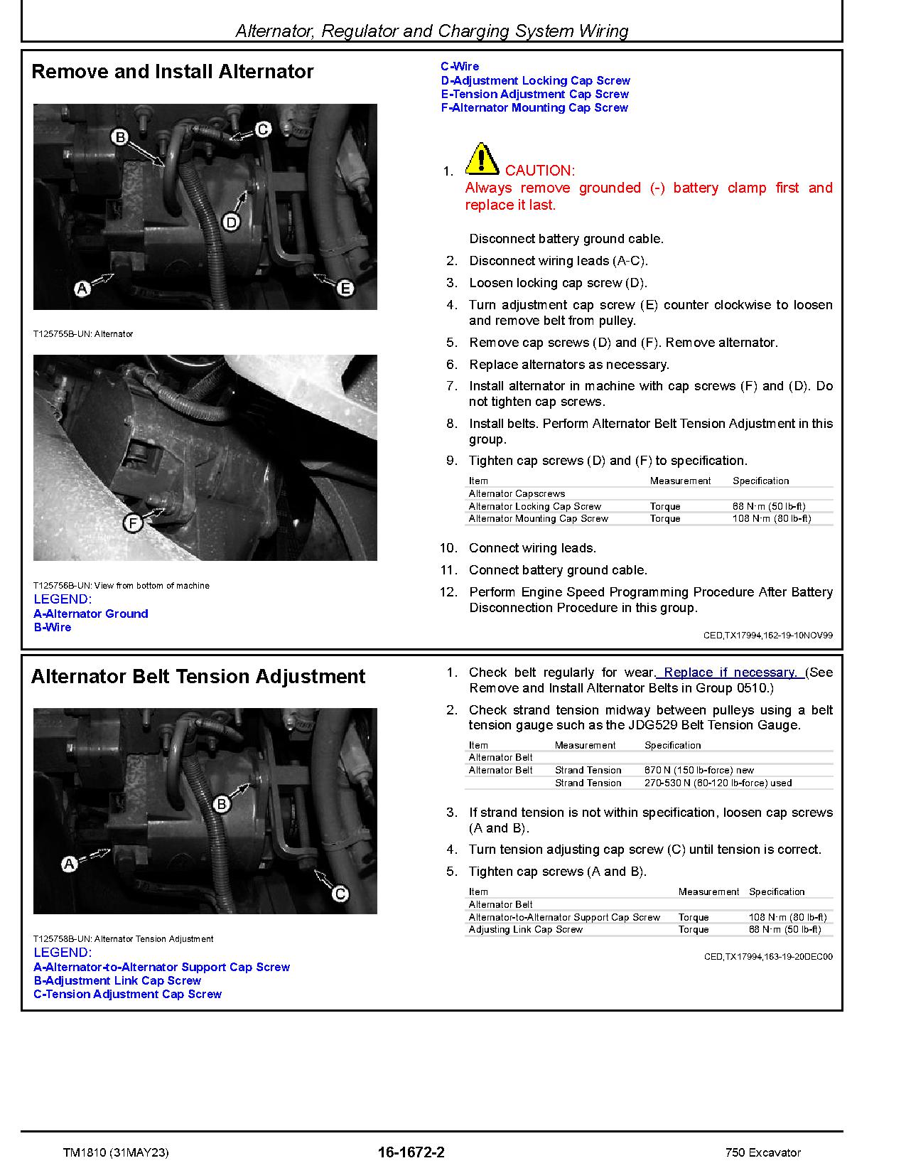 John Deere 750 Crawler Excavators Metric Repair Manual TM1810 (2)