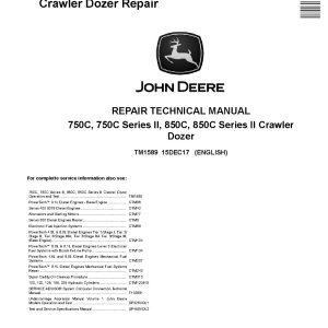 John Deere 750C 850C 750C 850C Crawler Dozers Repair Manual TM1589 (1)