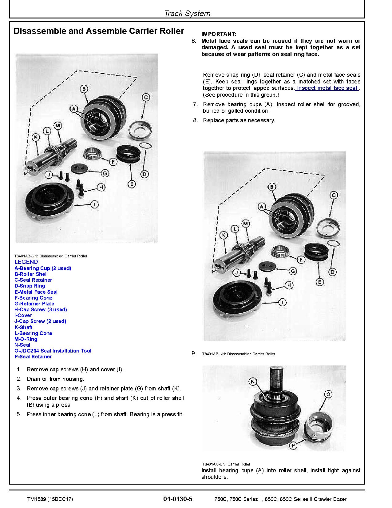 John Deere 750C 850C 750C 850C Crawler Dozers Repair Manual TM1589 (2)