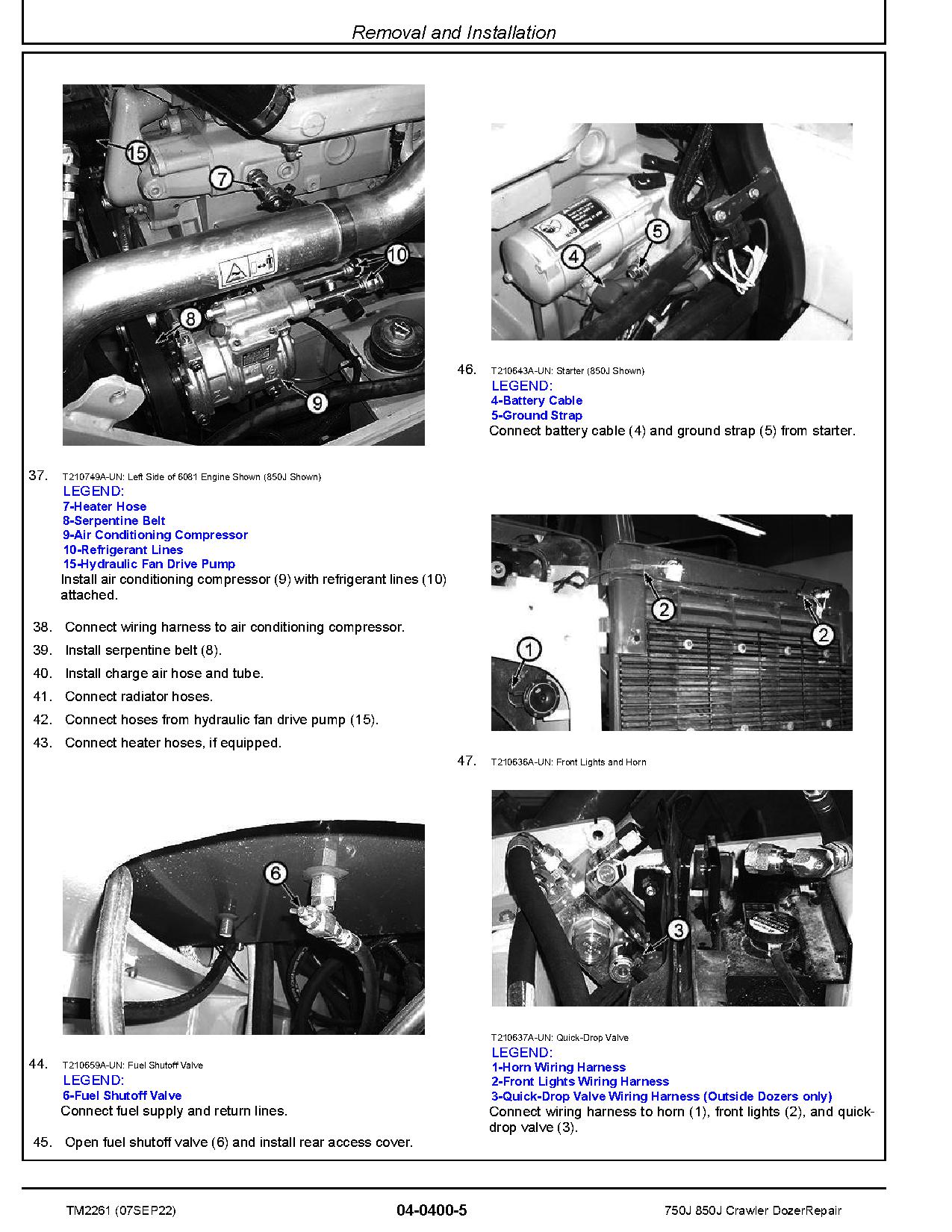 John Deere 750J 850J Crawler Dozers Repair Manual TM2261 (3)