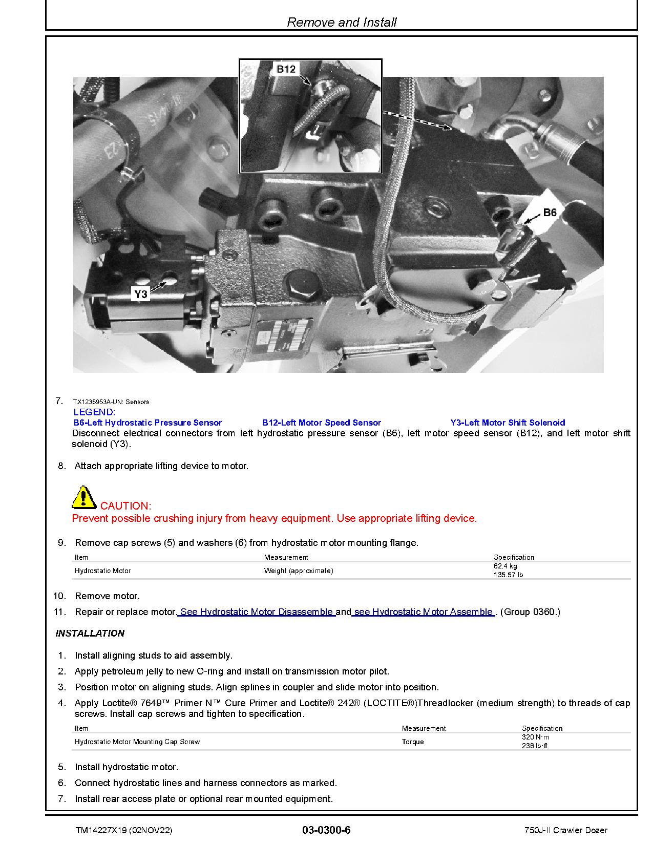 John Deere 750J II Crawler Dozers Repair Manual TM14227X19 (2)