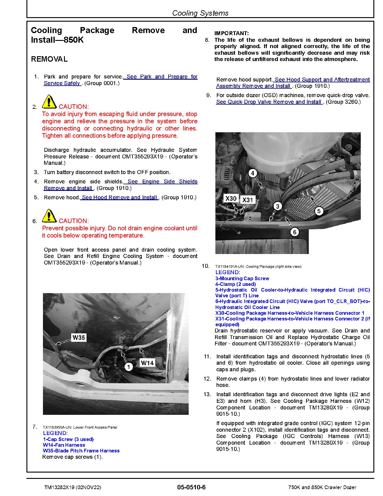 John Deere 750K 850K Crawler Dozers Repair Manual TM13282X19 (3)