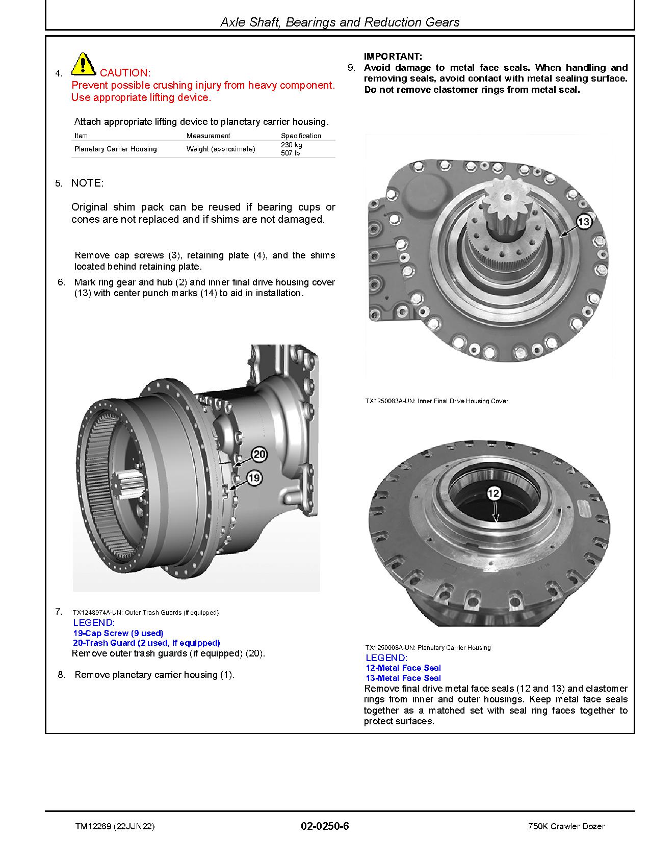 John Deere 750K Crawler Dozers Repair Manual TM12269 (3)