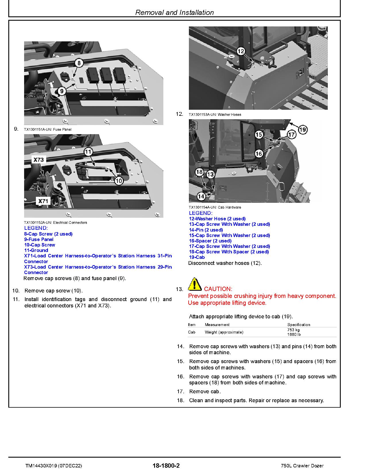 John Deere 750L Crawler Dozers Repair Manual TM14430X019 (3)