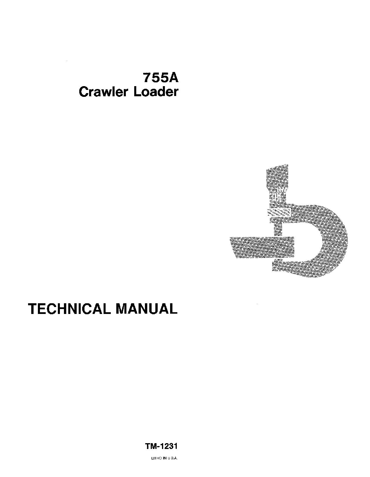 John Deere 755A Crawler Loaders Technical Manual TM1231 (1)