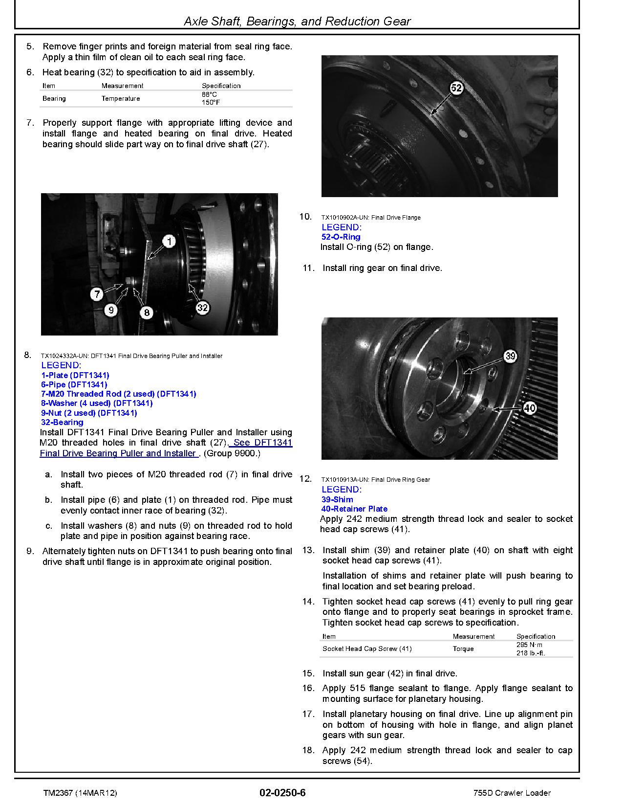 John Deere 755D Crawler Loaders Repair Manual TM2367 (3)