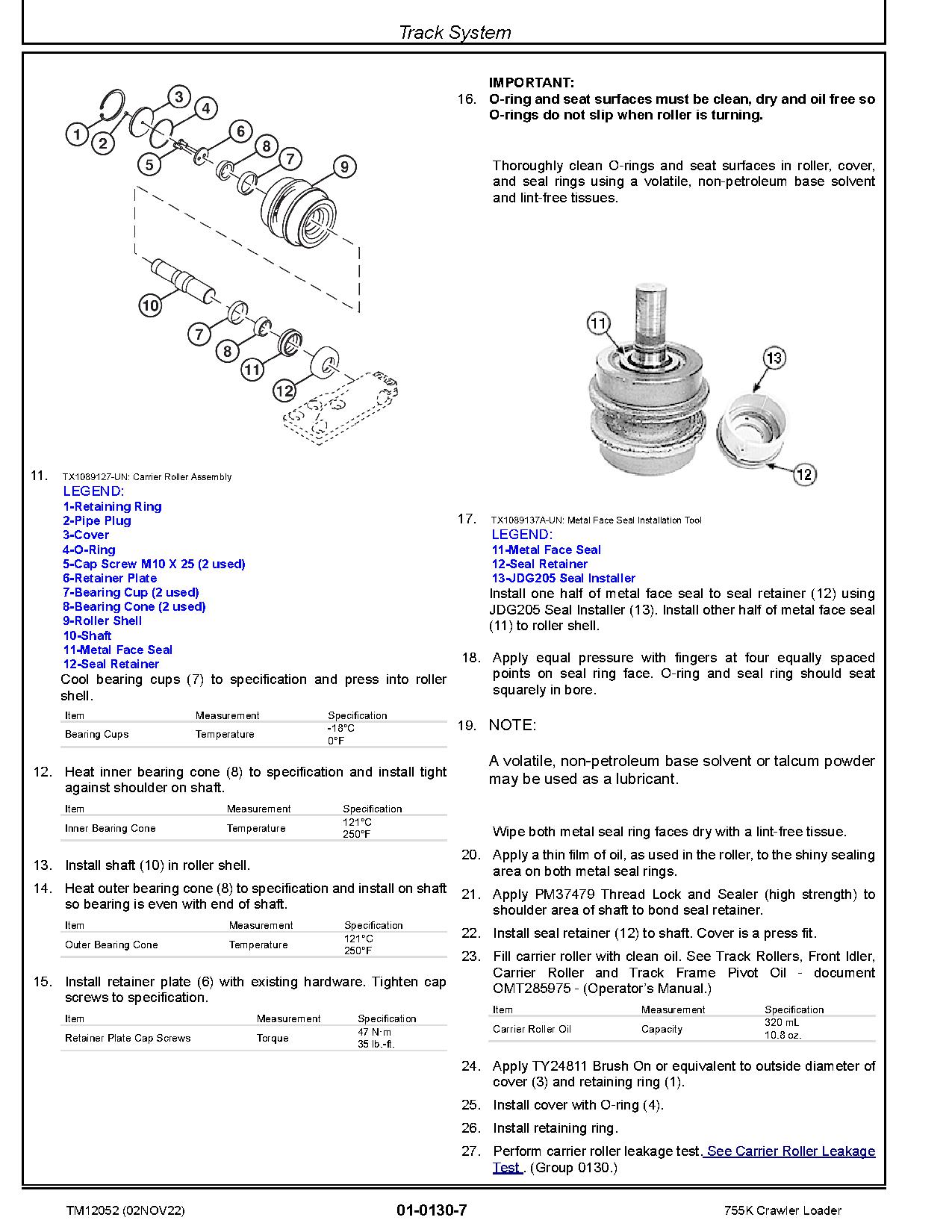 John Deere 755K Crawler Loaders Repair Manual TM12052 (2)