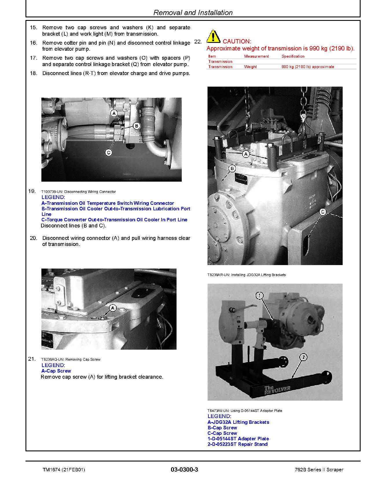 John Deere 762B Scrapers Repair Manual TM1674 (3)