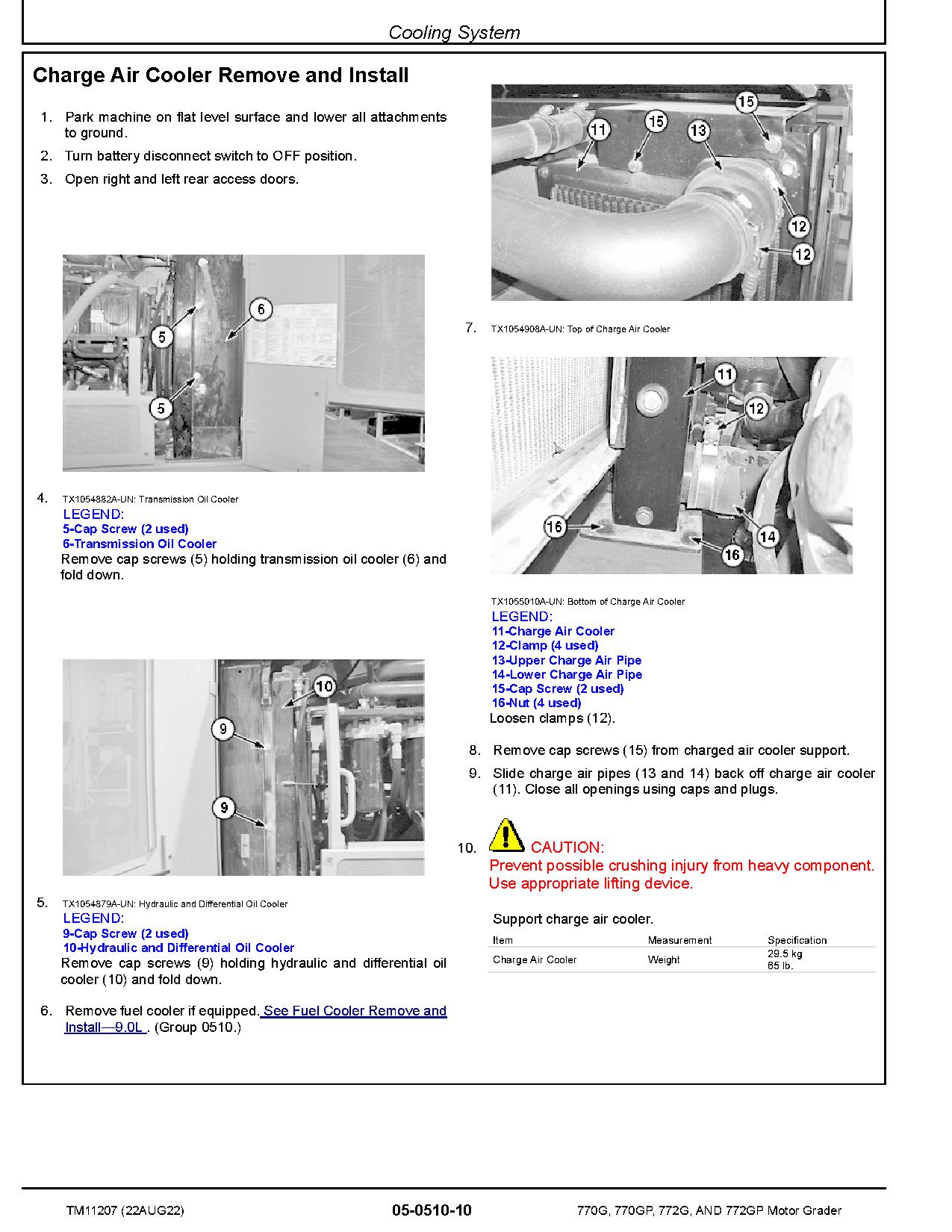 John Deere 770G 770GP 772G 772GP Motor Graders Repair Manual TM11207 (3)