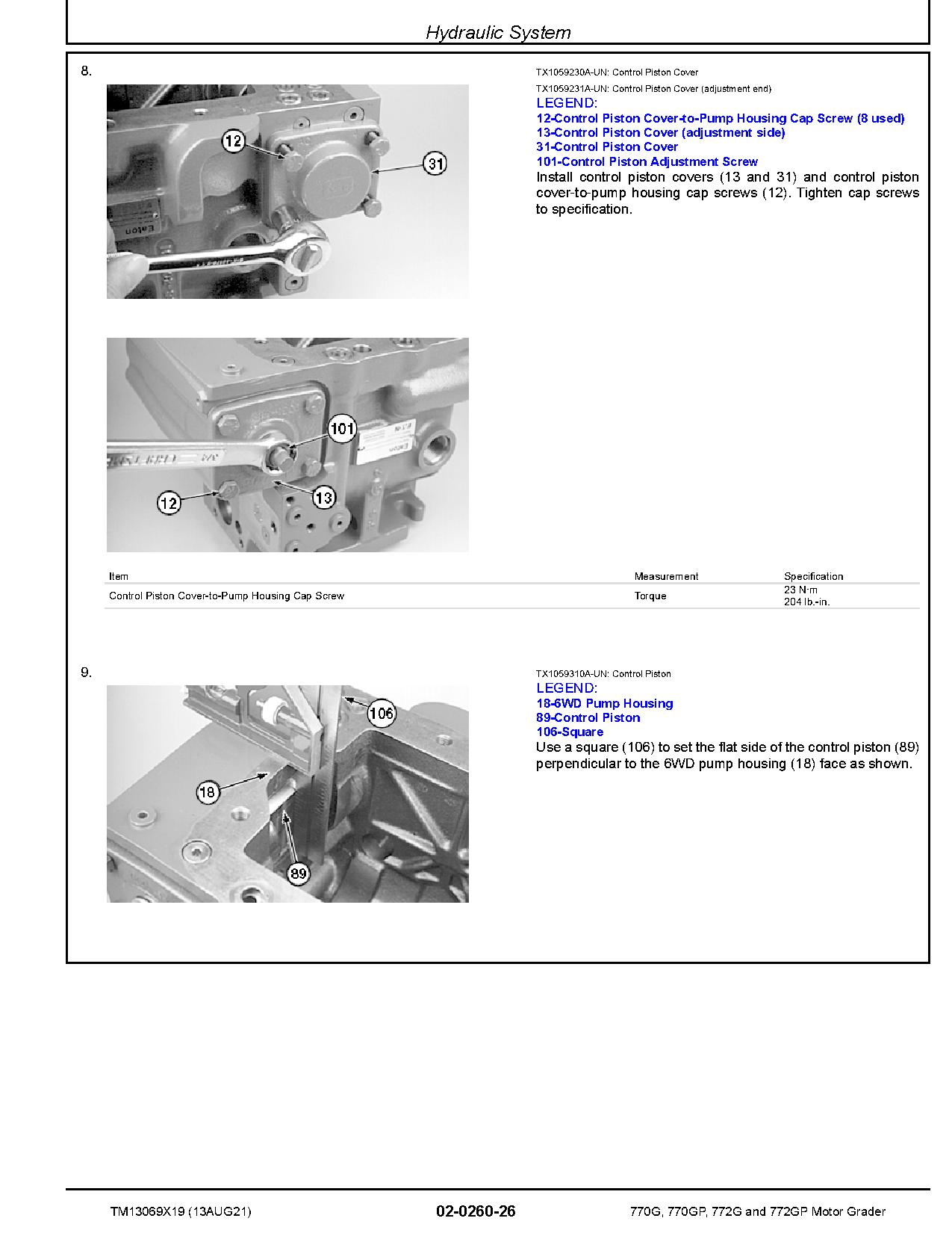 John Deere 770G 770GP 772G 772GP Motor Graders Repair Manual TM13069X19 (2)