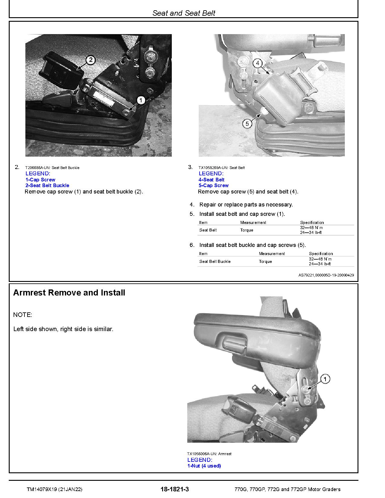John Deere 770G 770GP 772G 772GP Motor Graders Repair Manual TM14079X19 (2)