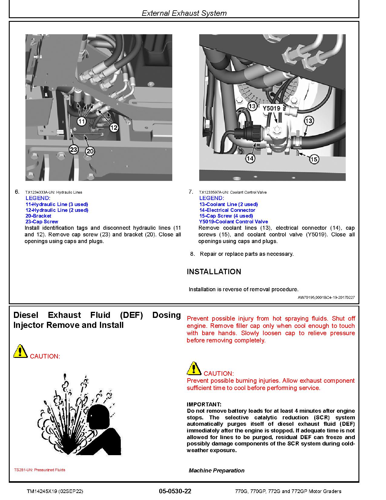 John Deere 770G 770GP 772G 772GP Motor Graders Repair Manual TM14245X19 (2)