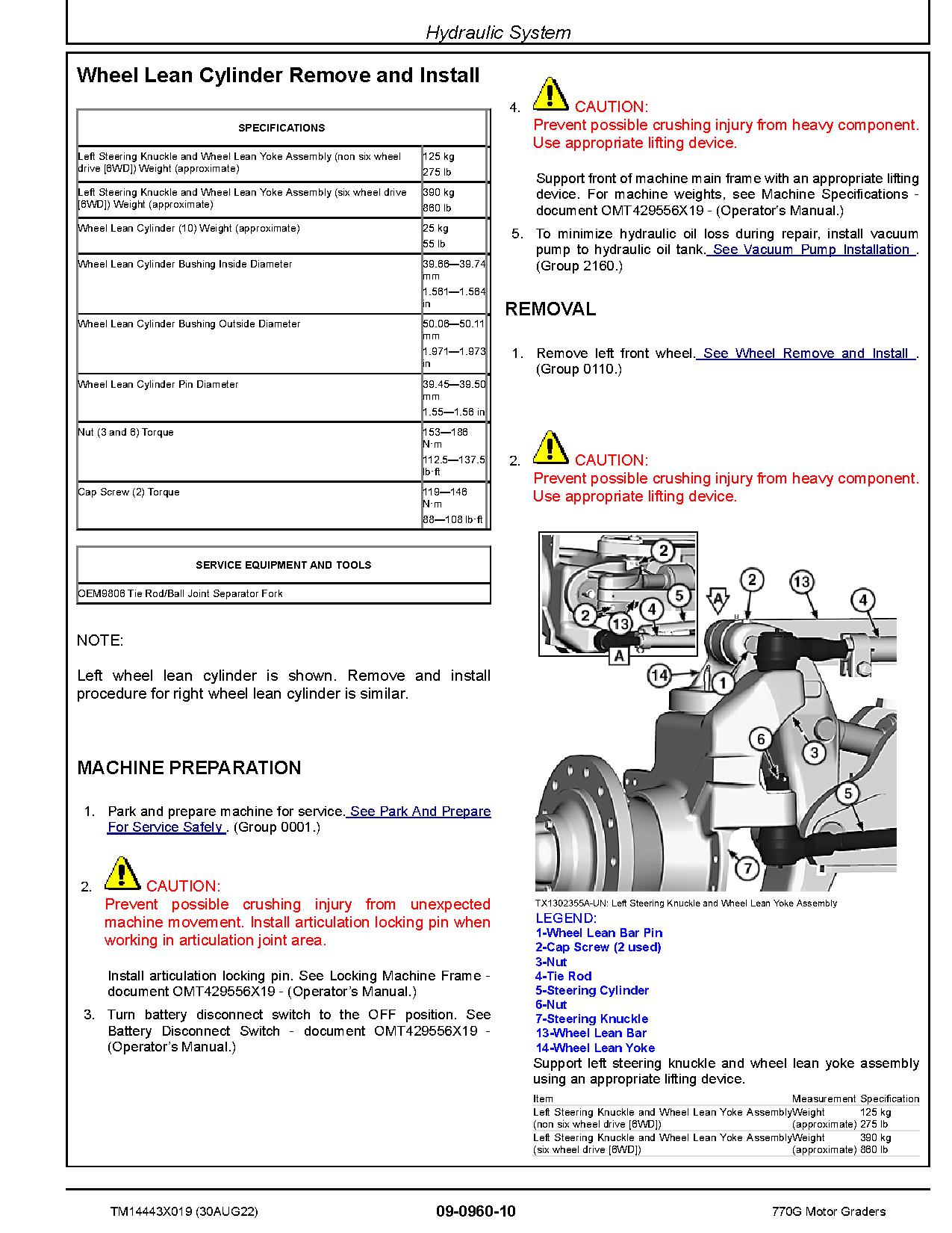 John Deere 770G 772G Motor Graders Repair Manual TM14443X019 (2)