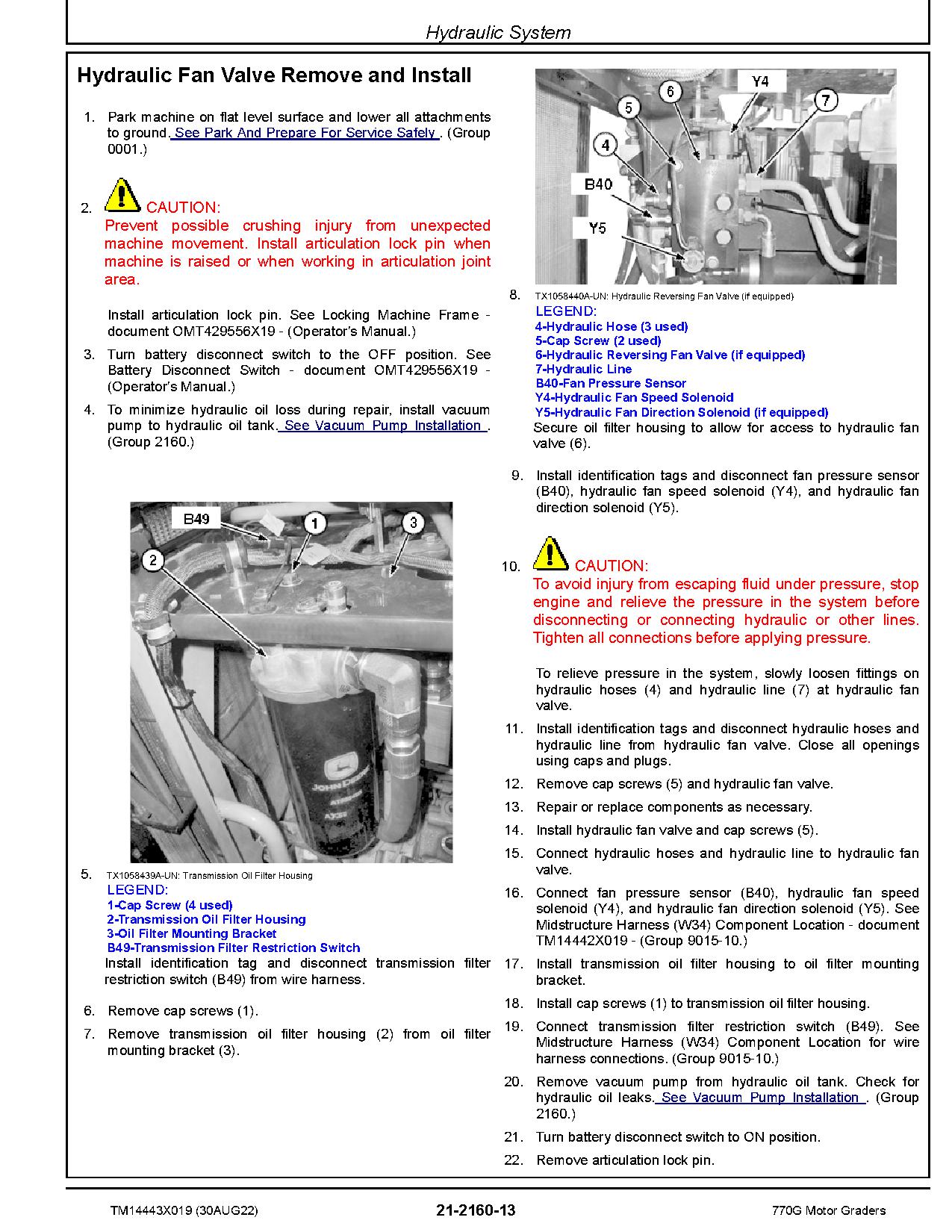 John Deere 770G 772G Motor Graders Repair Manual TM14443X019 (4)