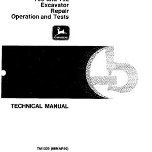 John Deere 790 792 Crawler Excavators Diagnostic Repair Manual TM1320 (1)