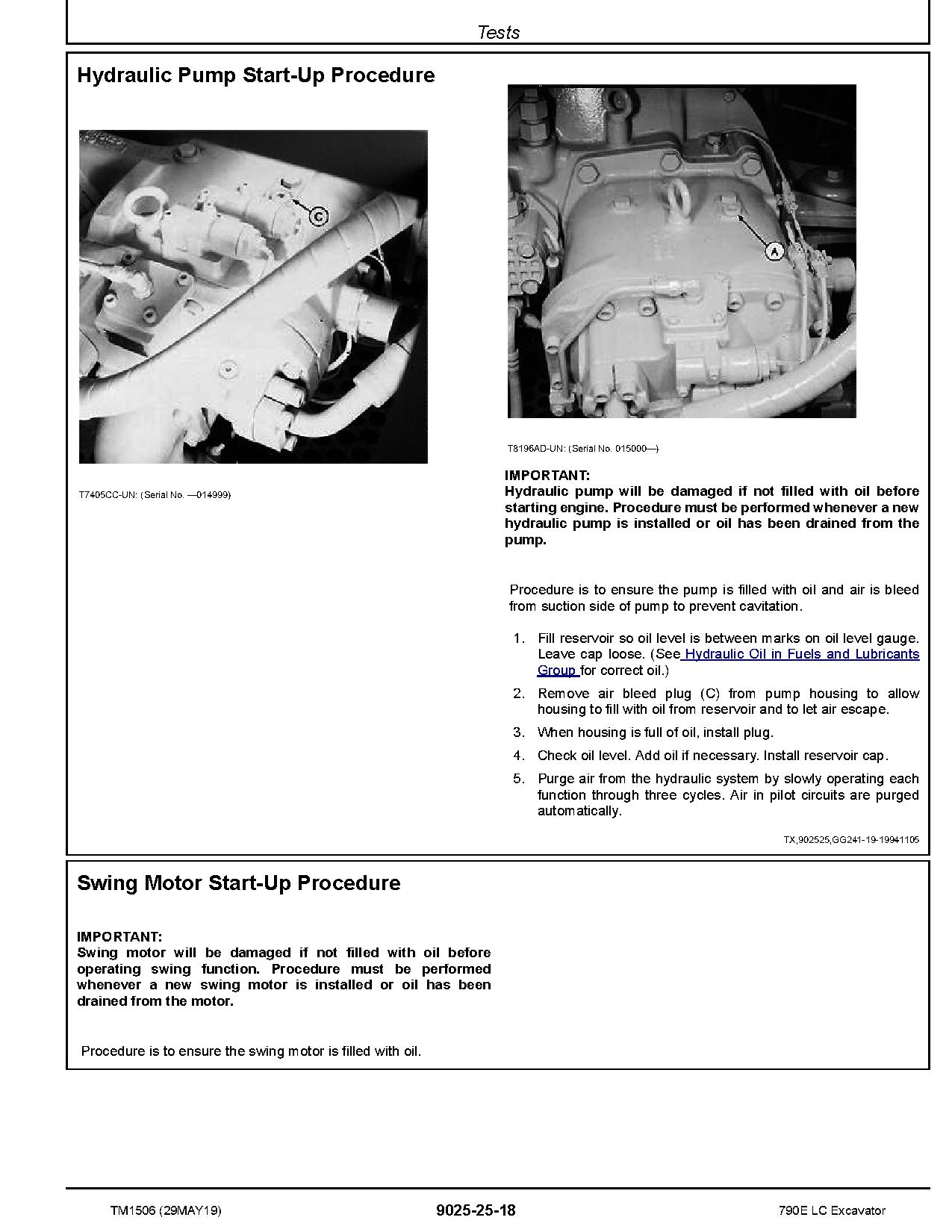 John Deere 790E LC Crawler Excavators Operation Test Manual TM1506 (4)
