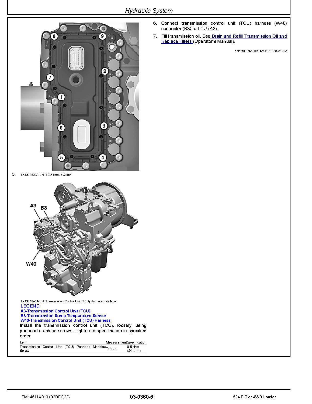 John Deere 824 P Tier 4WD Wheel Loaders Repair Manual TM14611X019 (2)