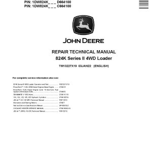 John Deere 824K II 4WD Loaders Repair Manual TM13227X19 (1)