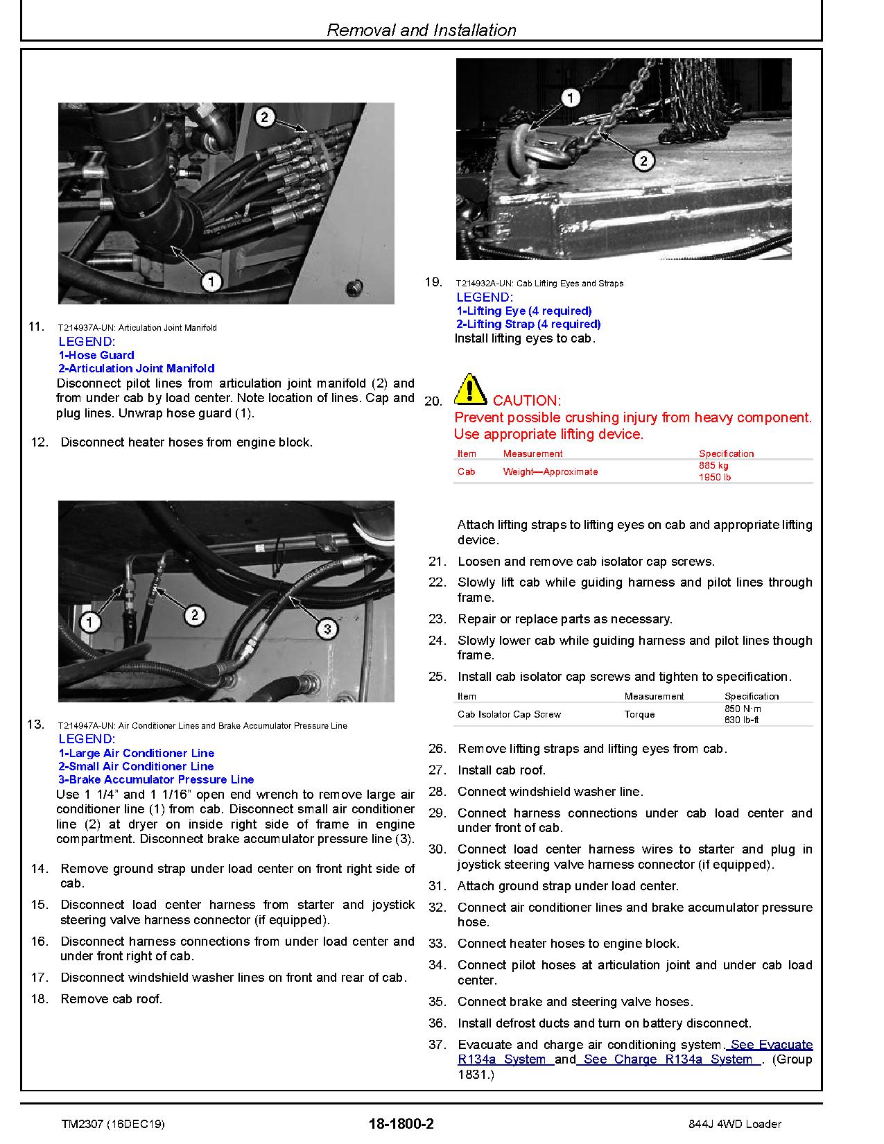 John Deere 844J 4WD Loaders Repair Manual TM2307 (4)
