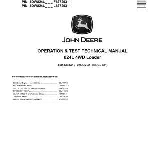 John Deere 844L 4WD Loaders Operation Test Manual TM14365X19 (1)