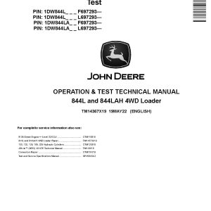 John Deere 844L 844LAH 4WD Loaders Operation Test Manual TM14367X19 (1)