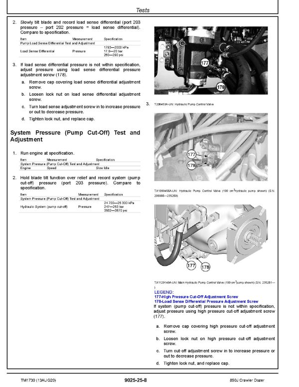 John Deere 850J Crawler Dozers Operation Test Manual TM1730 (4)