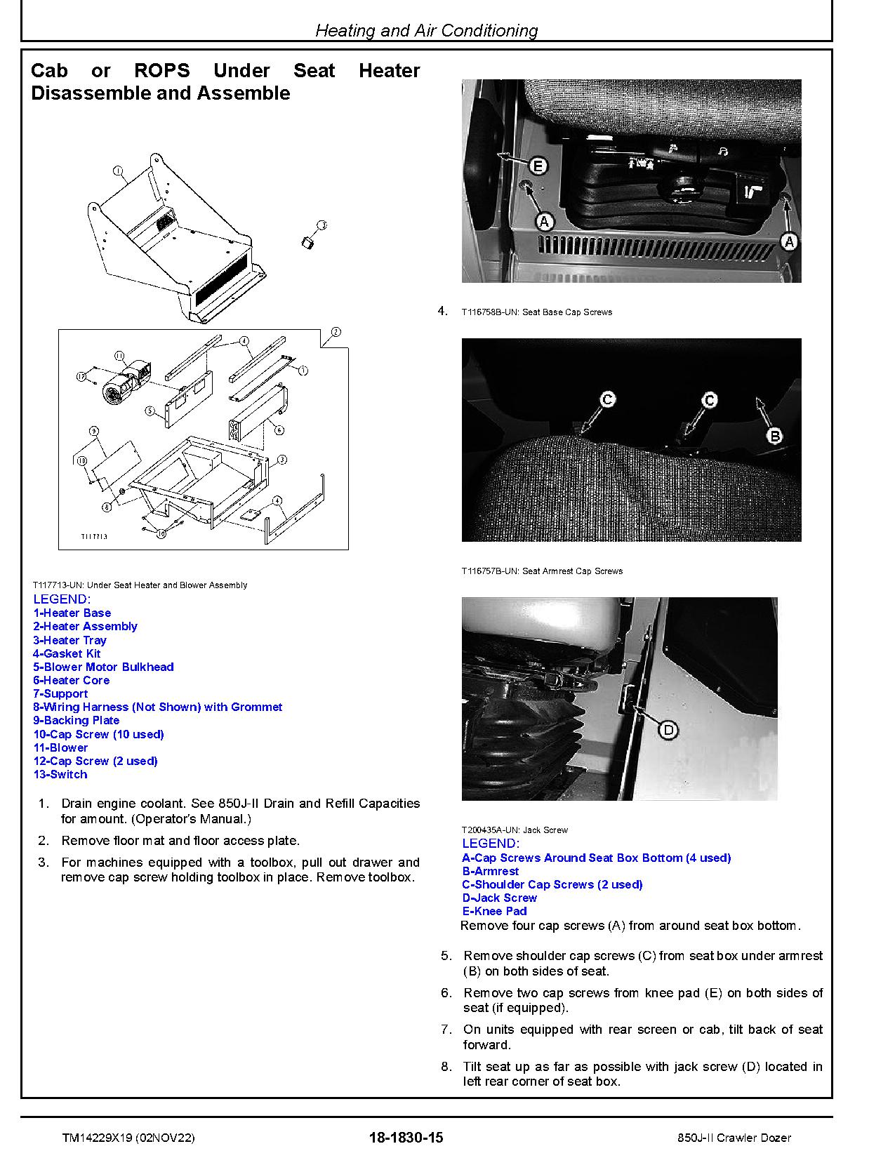 John Deere 850J II Crawler Dozers Repair Manual TM14229X19 (4)