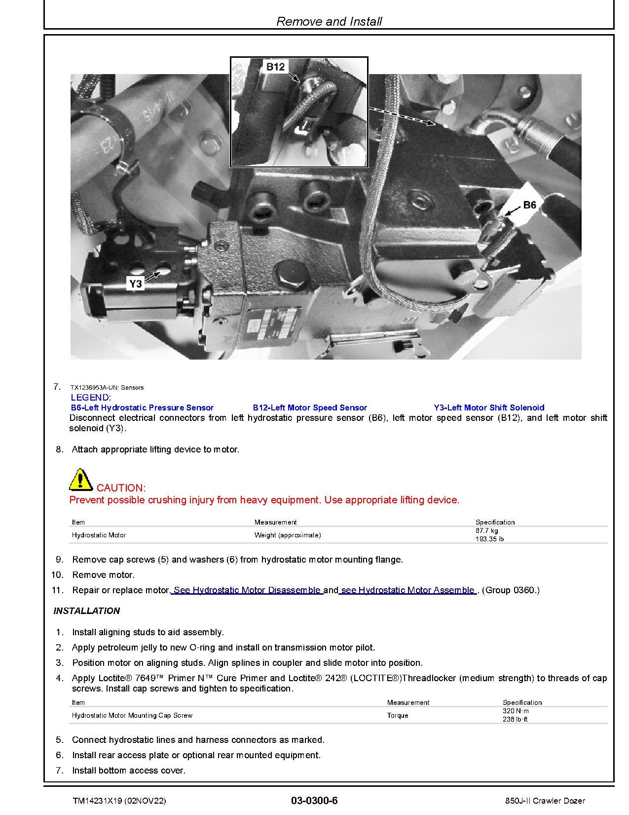 John Deere 850J II Crawler Dozers Repair Manual TM14231X19 (3)