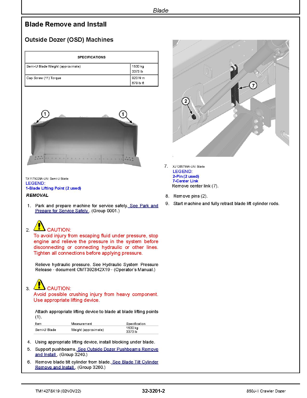 John Deere 850J II Crawler Dozers Repair Manual TM14278X19 (4)
