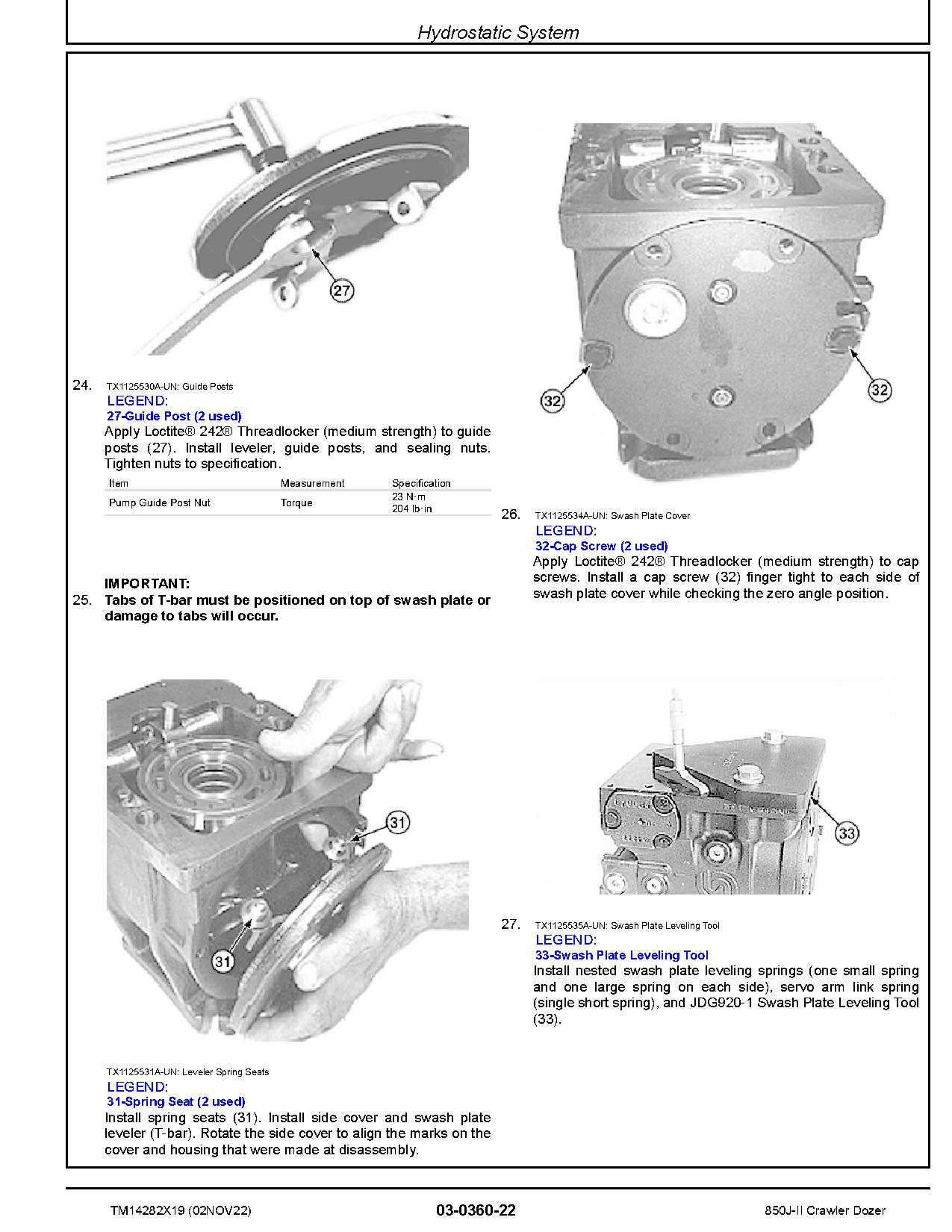 John Deere 850J II Crawler Dozers Repair Manual TM14282X19 (2)