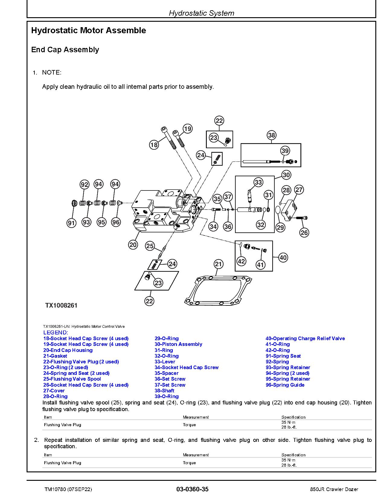 John Deere 850JR Military Crawler Dozers Repair Manual TM10780 (2)