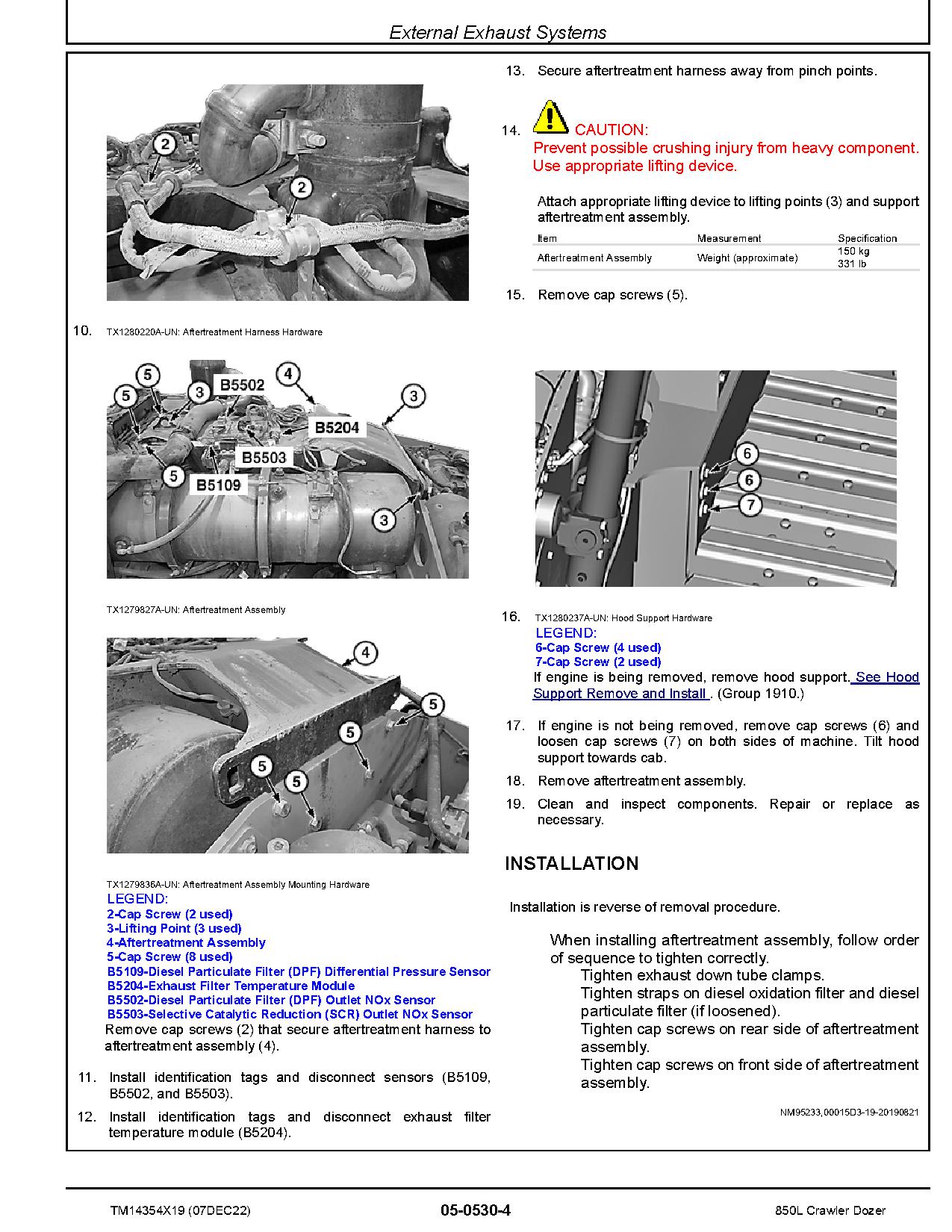 John Deere 850L Crawler Dozers Repair Manual TM14354X19 (2)