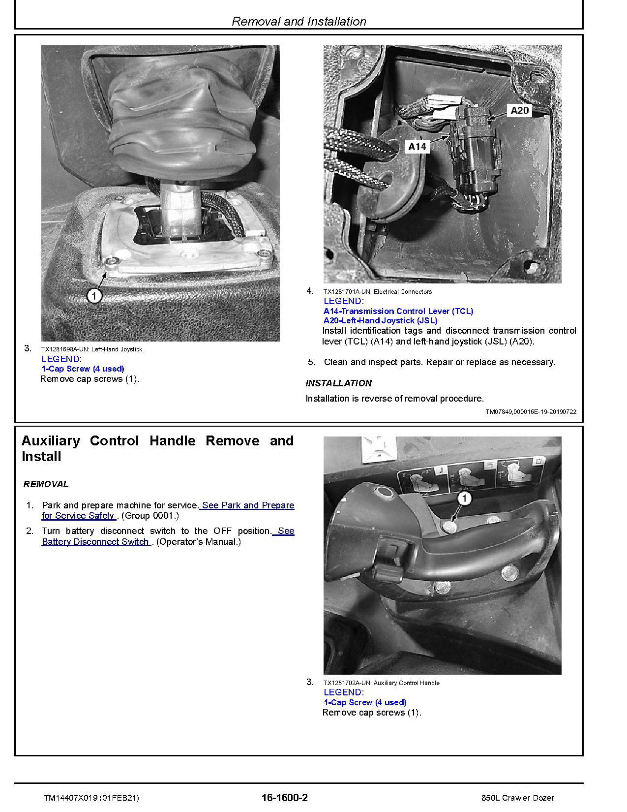 John Deere 850L Crawler Dozers Repair Manual TM14407X019 (2)