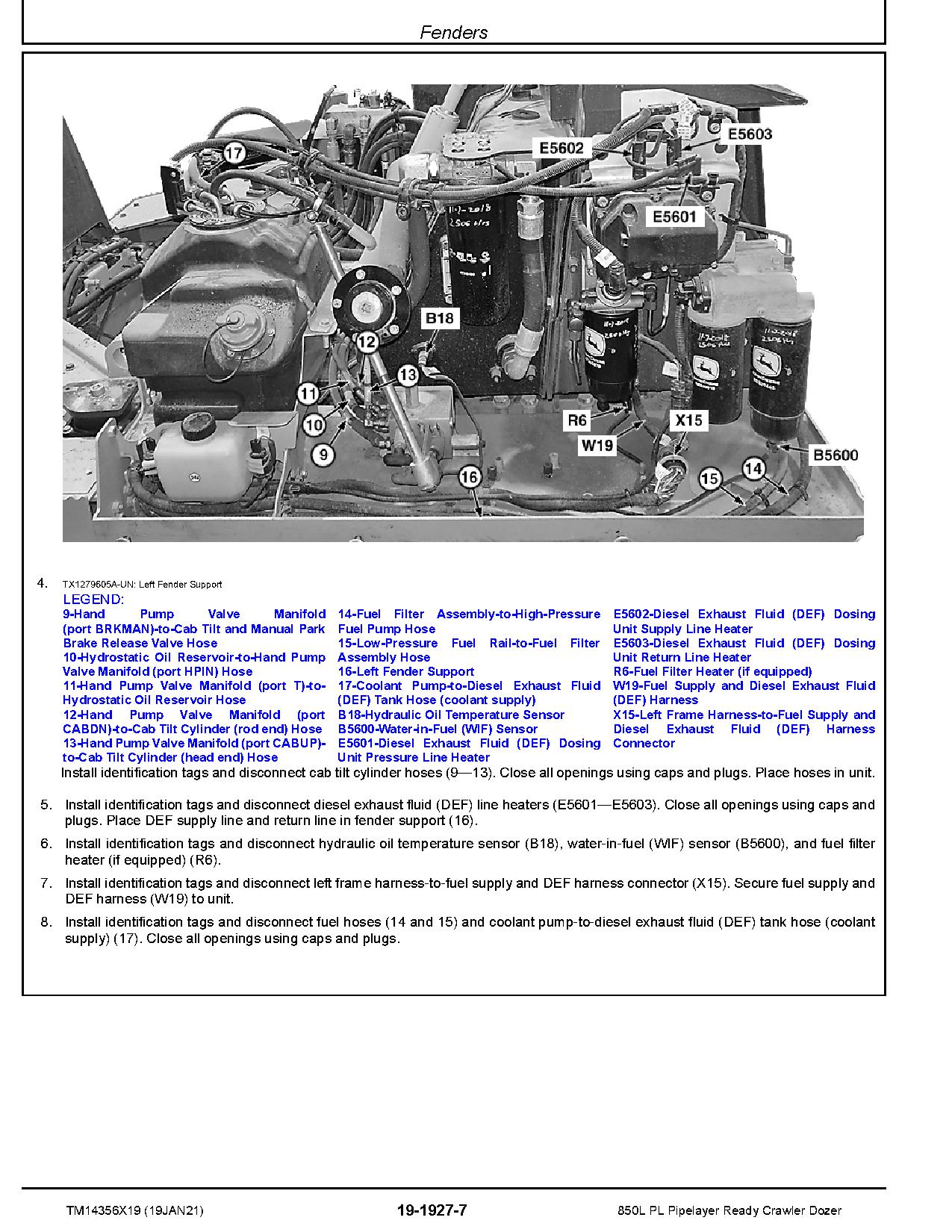 John Deere 850L PL Pipelayer Ready Crawlers Repair Manual TM14356X19 (4)
