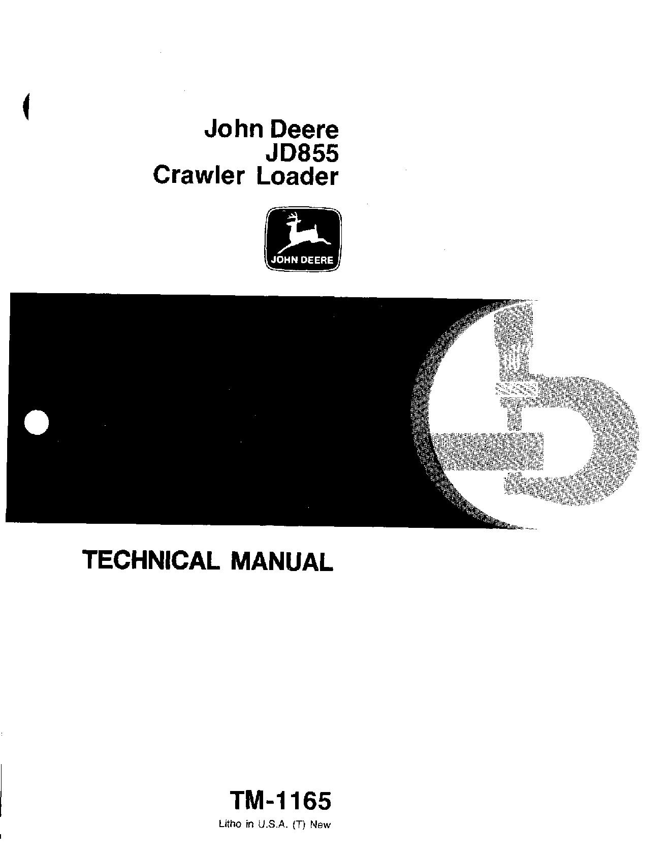 John Deere 855 JD855 Crawler Loaders Technical Manual TM1165 (1)