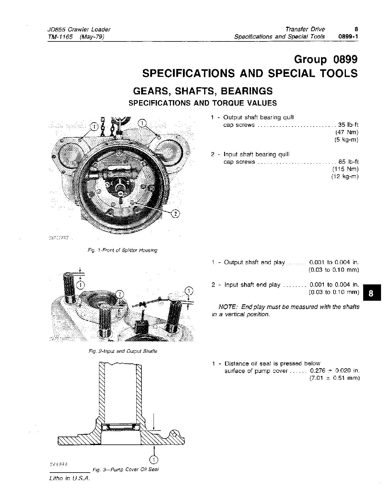 John Deere 855 JD855 Crawler Loaders Technical Manual TM1165 (3)