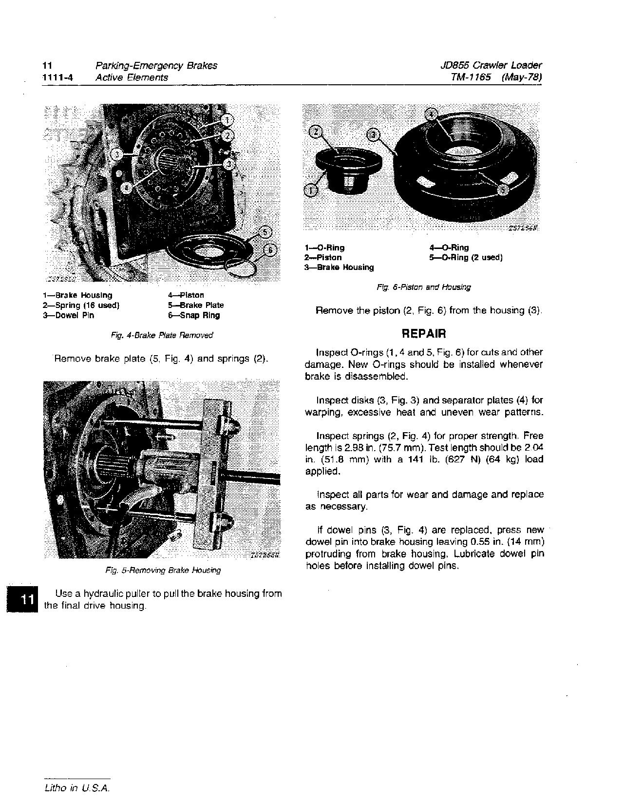 John Deere 855 JD855 Crawler Loaders Technical Manual TM1165 (4)