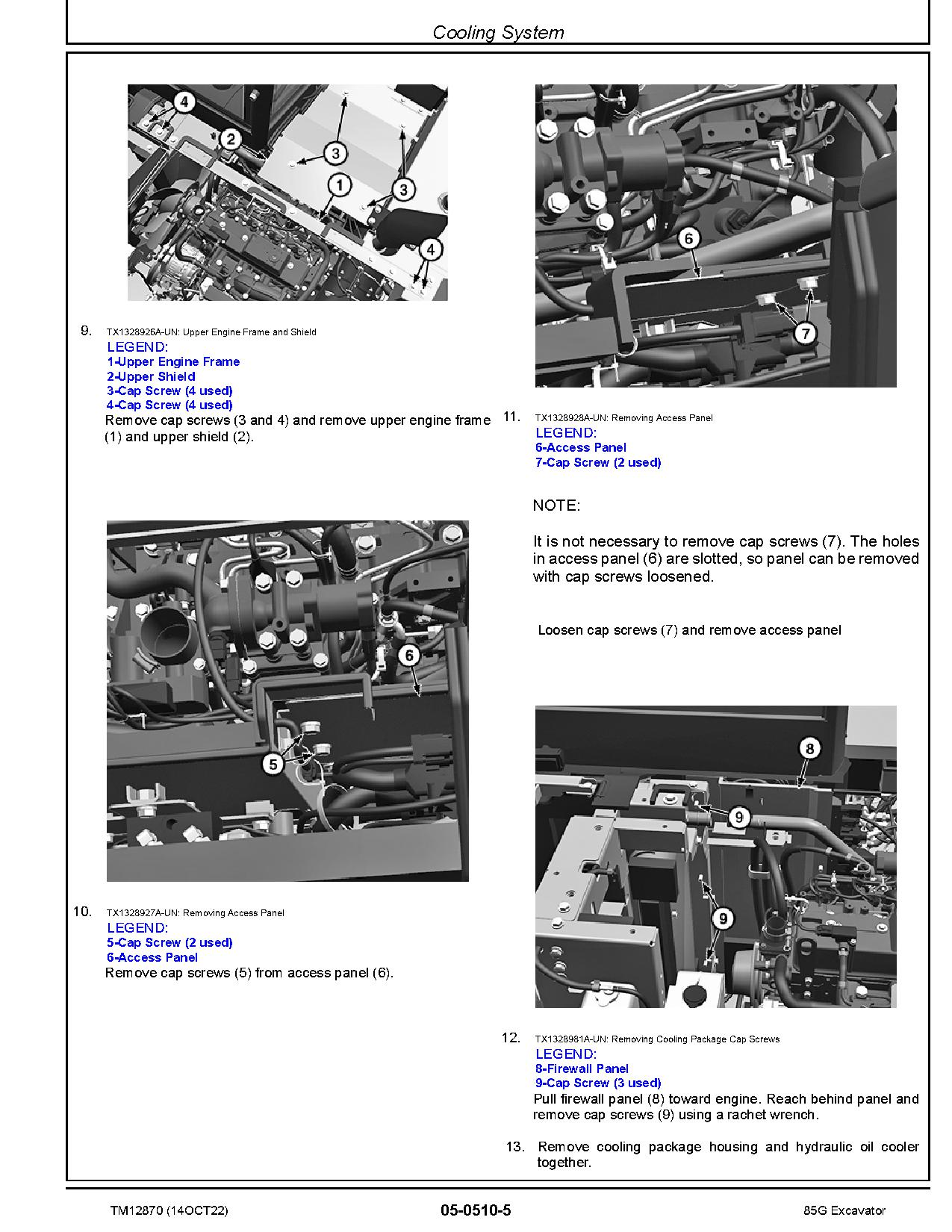 John Deere 85G Crawler Excavators Repair Manual TM12870 (2)