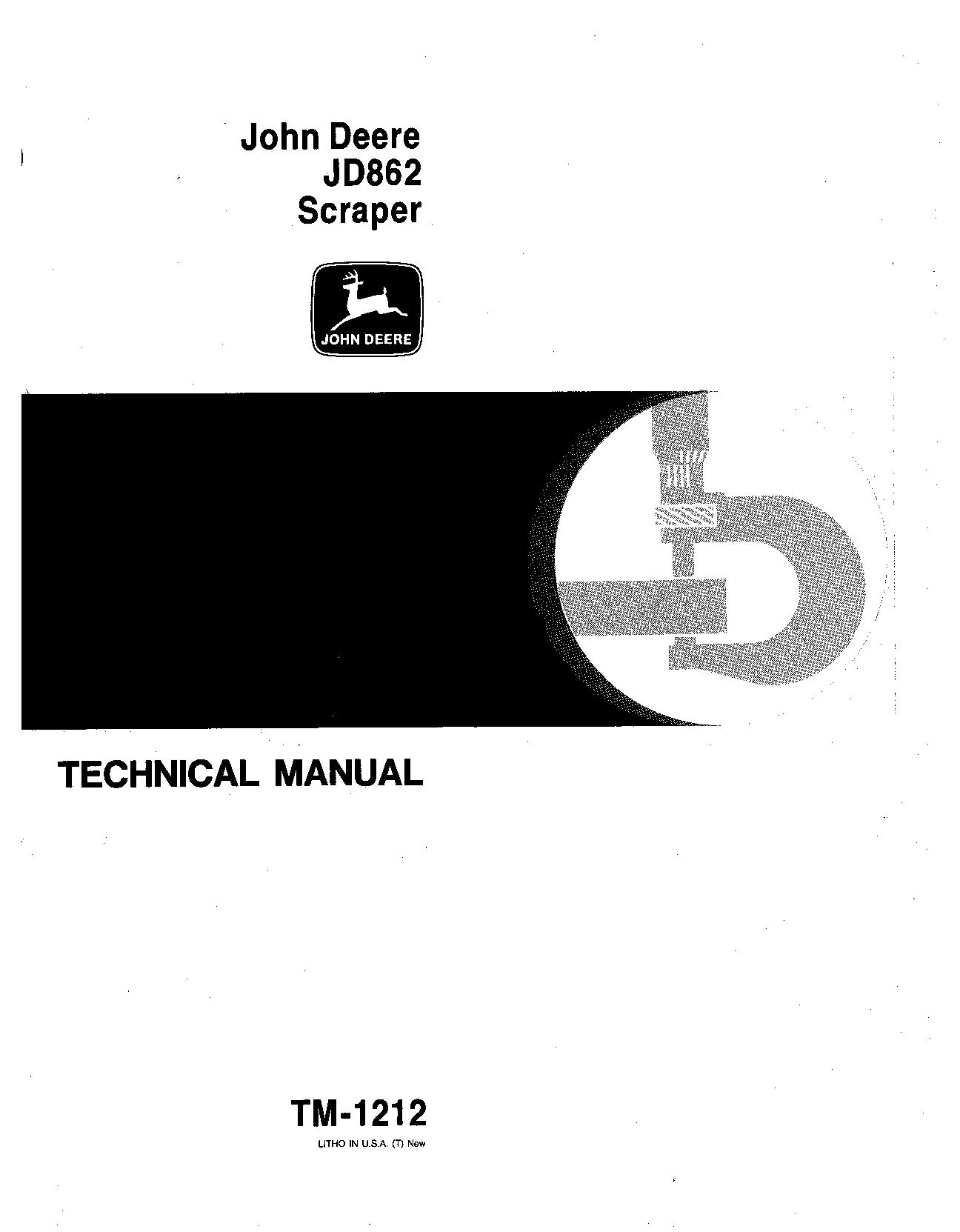 John Deere 862 Elevating Scrapers Technical Manual TM1212 (1)