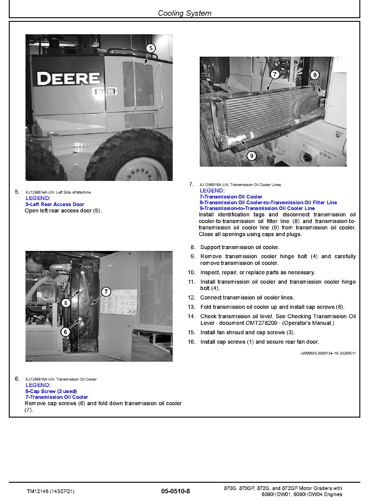 John Deere 870G 870GP 872G 872GP Motor Graders Repair Manual TM12146 (2)